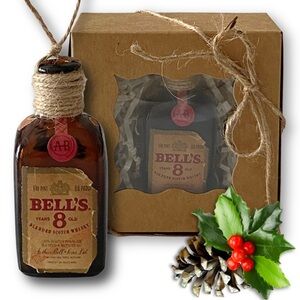 Bell's 8 Year Old Blended Scotch Whisky Artisan Vintage Glass Bottle Ornament
